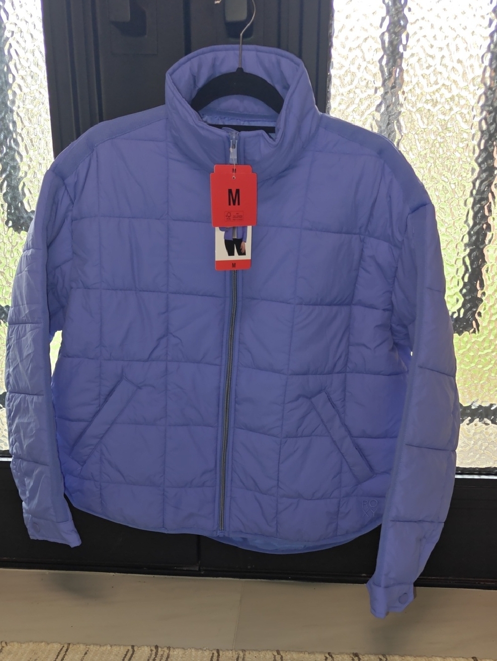 NEW Roxy Light Purple/Blue Quilted Puffer Jacket - M With Tags